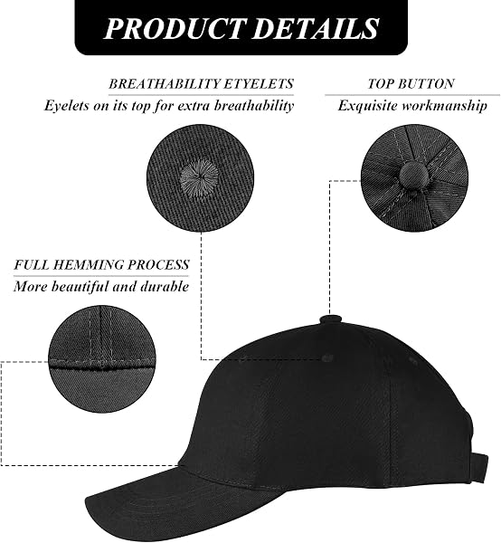 Queue de Cheval Casquette de Baseball, Coton Respirante Ajustable Légère Anti-Soleil, Unisexe Couleur Vintage Messy Casquette Cross Hat - 4