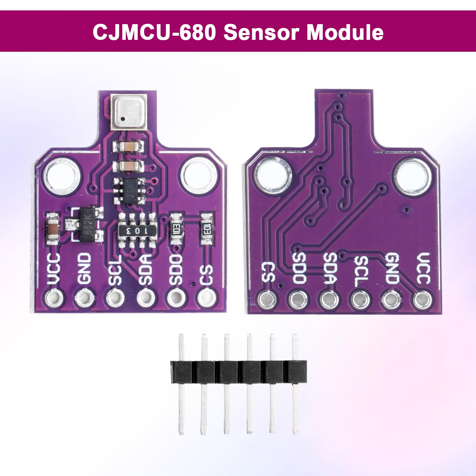CJMCU-680 Entwicklung Board,APKLVSR CJMCU-680 Sensor für Temperatur, Luftfeuchtigkeit und Luftdruck,Feuchtesensor 1.7~3.6V mit I2C Schnittstelle,für Erfassung der Luftqualität(3 Stück)