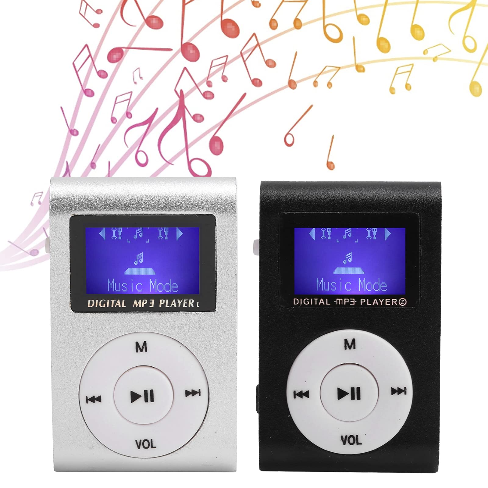 Mini Lettore MP3 Sportivo Con Clip E Schermo LCD, Supporto MicroSD Fino A 32GB, Batteria 250mAh, Leggero 47g Per Corsa E Trekking - 5
