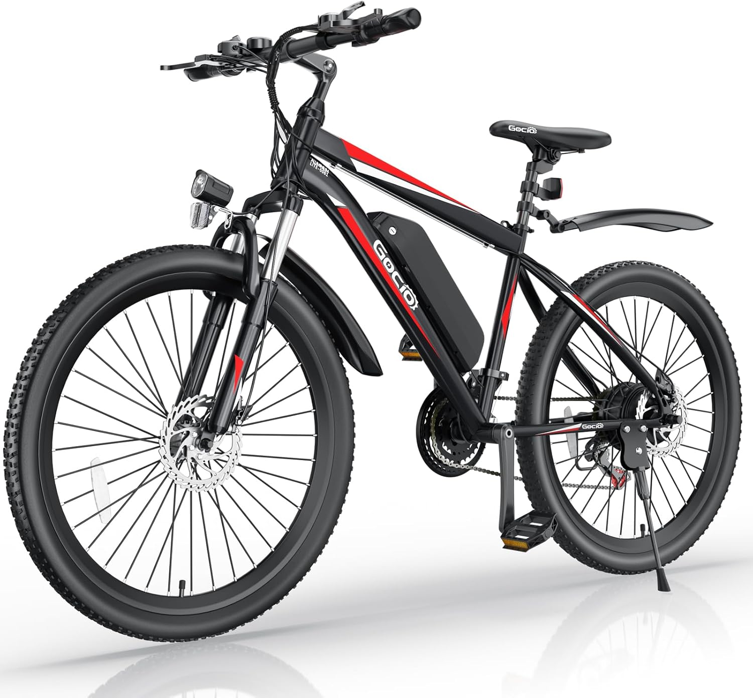 GOCIO 500W Electric Bike 26″ Mountain Bicycle Adults Cruise Control Pedal Assist 48V 375Wh Battery 21-Speed E-Bike UL2849