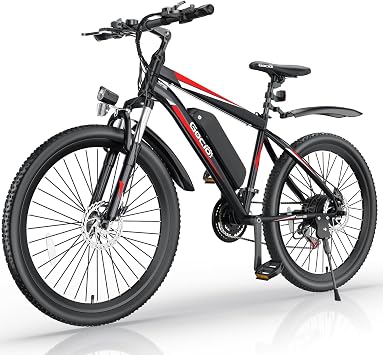 GOCIO 500W Electric Bike 26" Mountain Bicycle Adults Cruise Control Pedal Assist 48V 375Wh Battery 21-Speed E-Bike UL2849