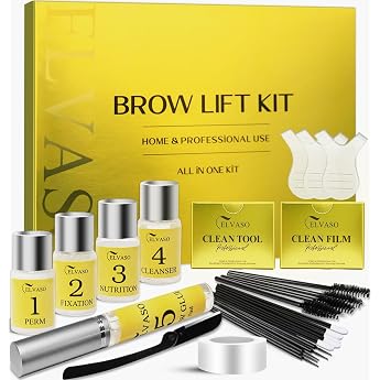 Eyebrow Lifting Set DIY Brow Lifting Set for Home ELVASO Instant Salon Effect for Fuller Thicker 3D Eyebrows Easy to Use & Long Lasting Result