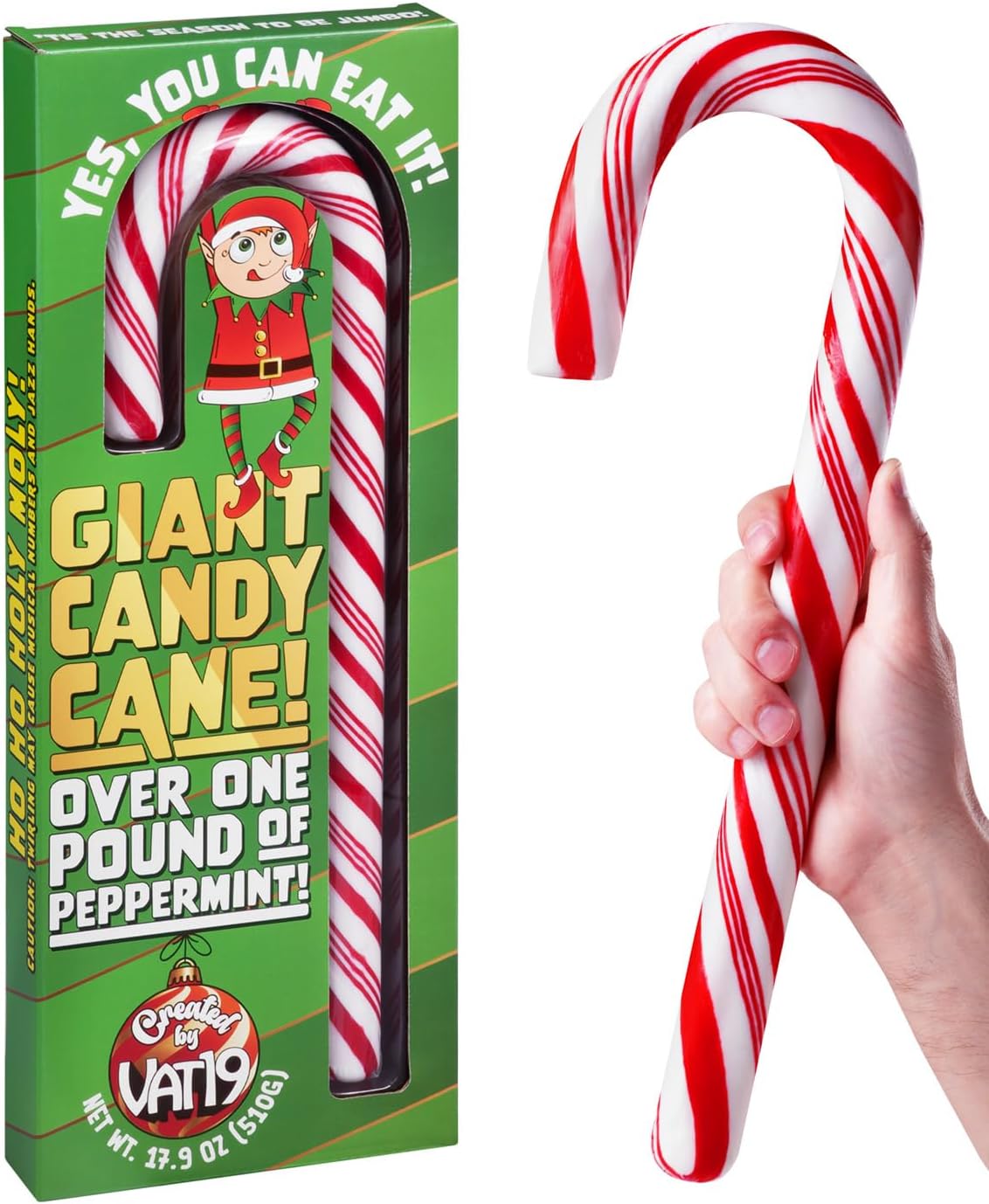 The Big Cane - 17.6 oz Giant Candy Cane by Jason Scott for the Candy Collection