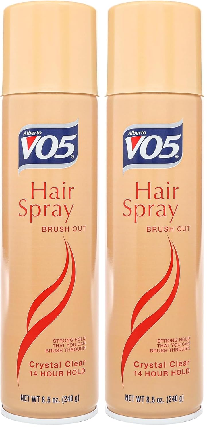 Alberto VO5 Hair Spray - 8.5 Oz - Brush Out - Strong Hold That You Can Brush Through - Locks Styles iN Place Yet Stays Soft and Brushable (Model: 816559011714) (Pack of 2)