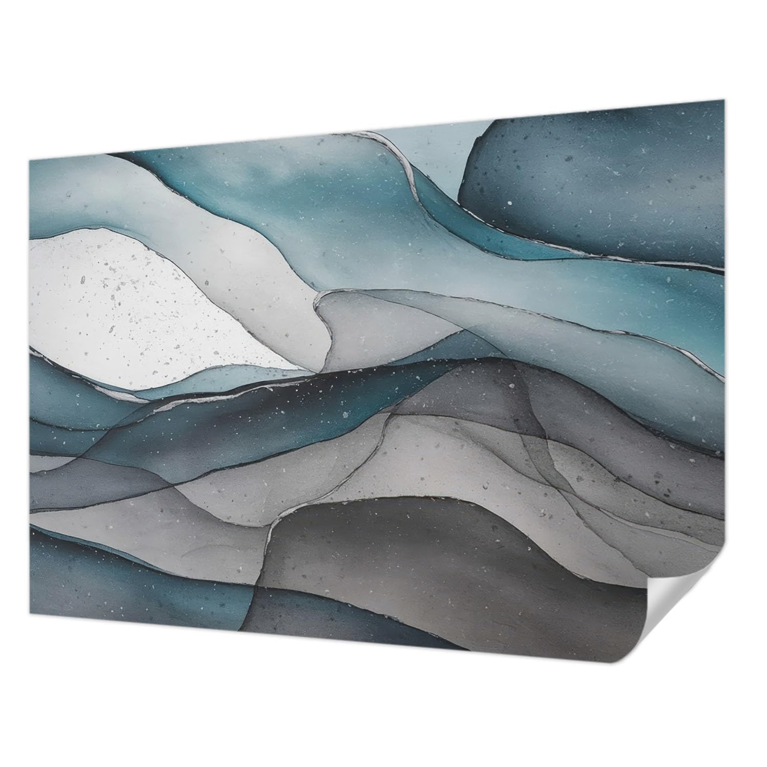 Papier peint adhésif vagues colorées pour salon et chambre moderne