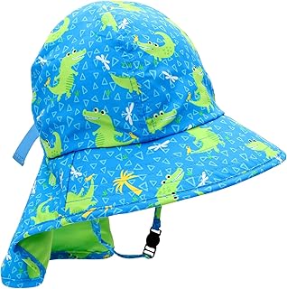 Baby-Girls Cape Sun Hat - Aidan The Alligator