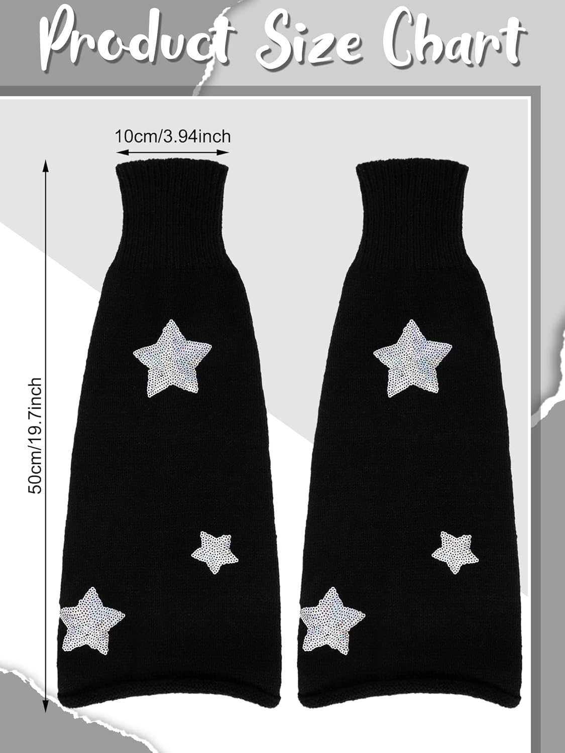 Geyoga Y2k Accessories Harajuku Winter Leg Warmers Girls Gyaru Japan Kawaii Leg Warmers Goth Lolita Knit Boot Socks - Image 4