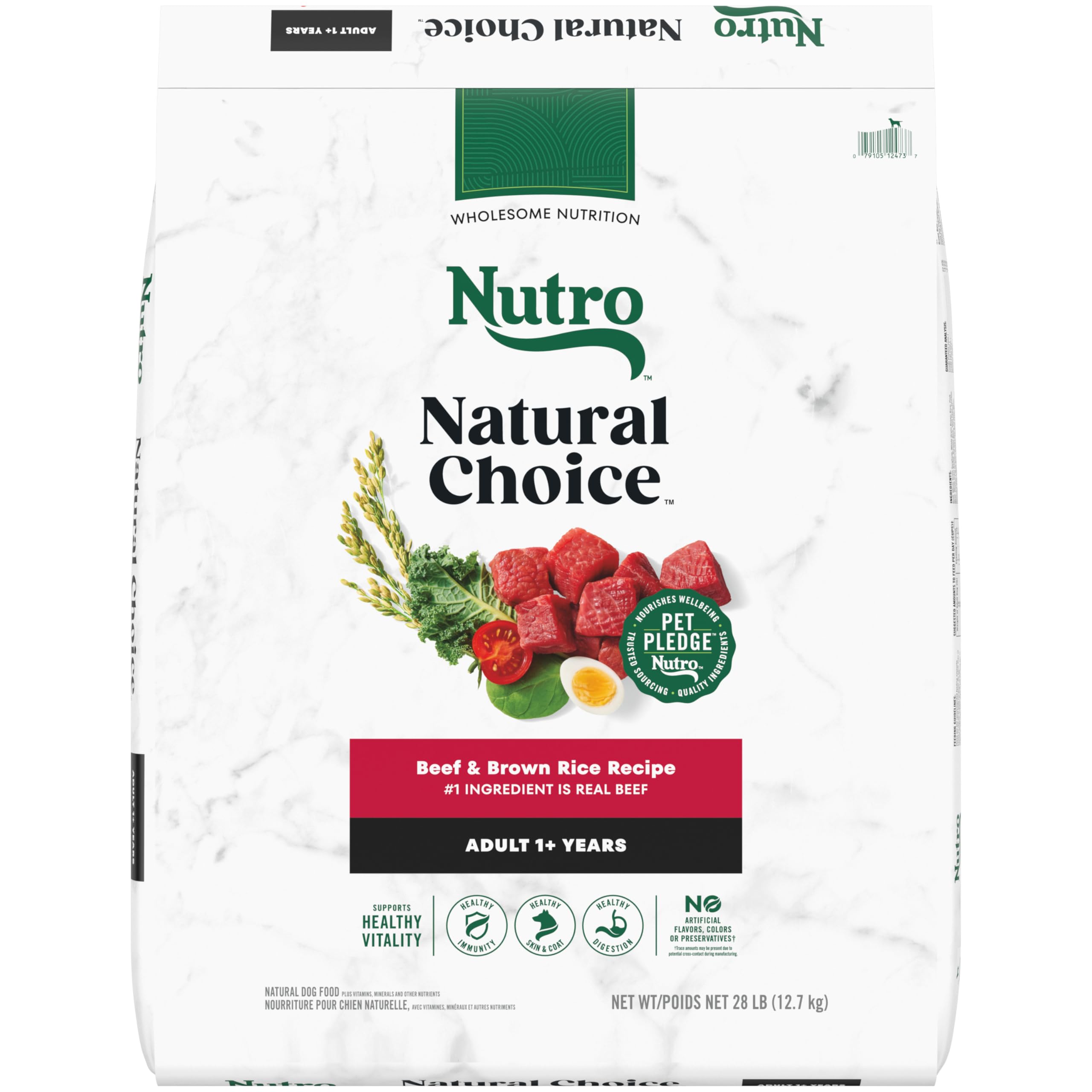 Nutro Natural Choice Adult Dry Dog Food, Beef & Brown Rice Recipe, 28 lb. Bag