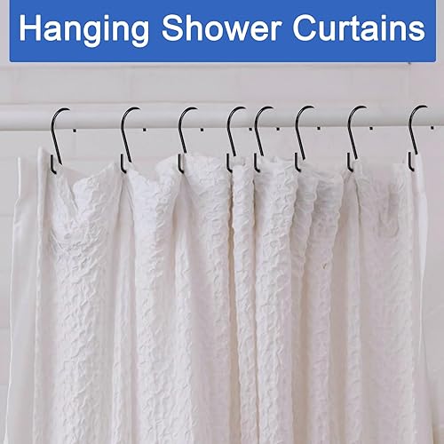 Miniatura 6 de Gicare Ganchos pequeños en S de 1 pulgada para colgar, paquete de 120 ganchos negros pequeños en S, ganchos decorativos para joyas, plantas,