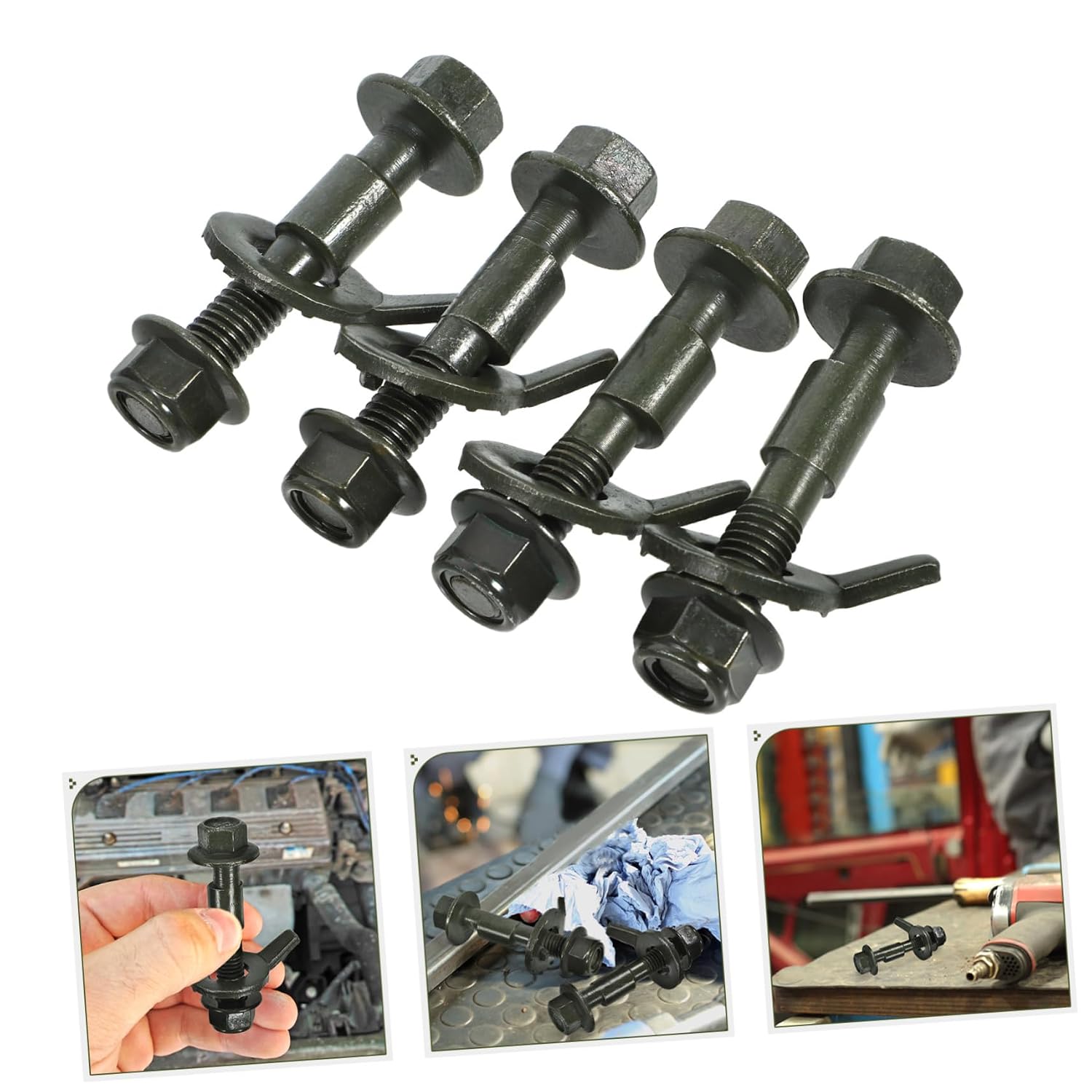 4pcs Adjustable Wheel Alignment Cam Bolt Kit Screws for Precise Vehicle Suspension Enhancing Stability and Performance for Models