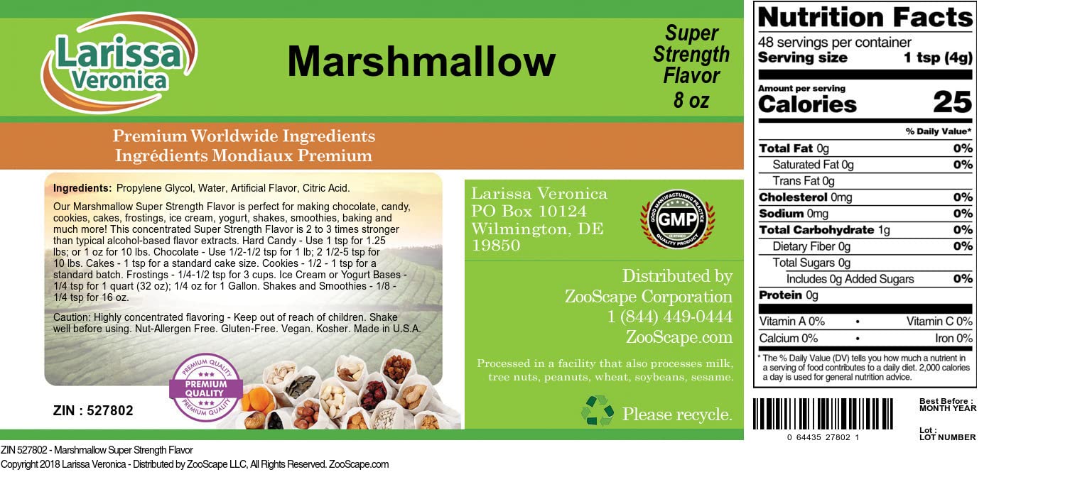 Amazon.com : Marshmallow Super Strength Flavor (8 oz, ZIN: 527802