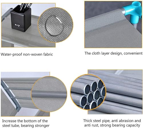 Miniatura 7 de RIIPOO Estanterías Organizadoras de Almacenamiento para Armario de Dormitorio de 5 Cubos, Estantería para Libros de 6 Niveles que Ahorra Espacio |