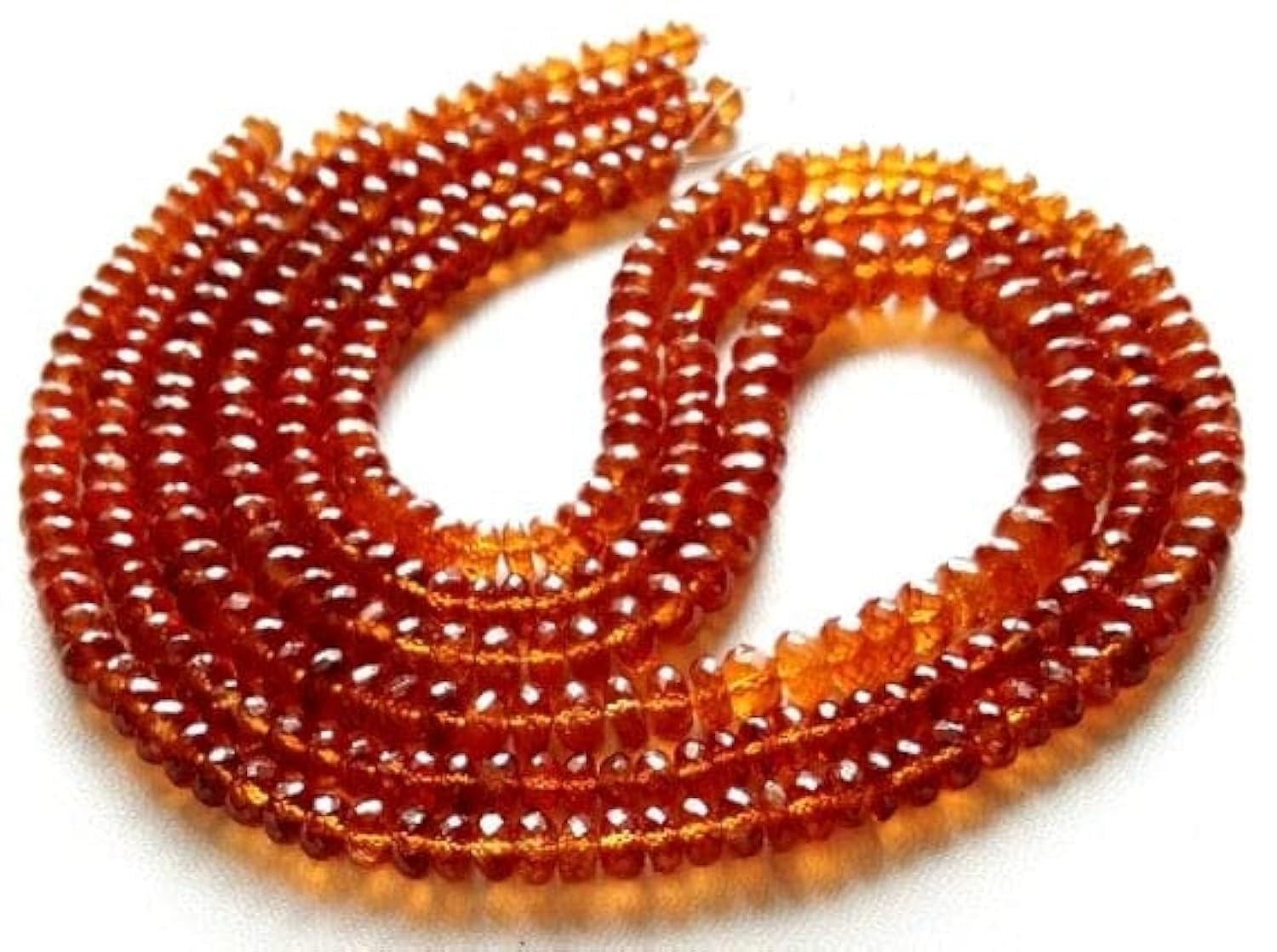 Perles en hessonite naturelle gomed facettée 5mm LKBEADS pour créer un cadeau d'anniversaire unique