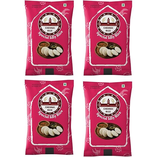 Chennai Rice Traditional and Hygenic Special VIP Idli Rice | Pure and Premium Grains For Soft Idli Rice and Dosa Rice | Authentic Taste (4 Kg)