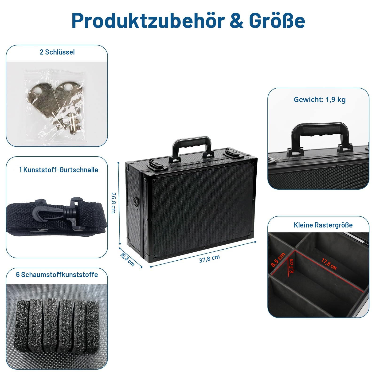 iDiskk Toploader Aufbewahrungsbox - Abschließbare 600+ Kartenetui, robuster Schutz für Sport/Sammelkarten/Pokemon-Karten, gepolsterter Organizer mit Schlüsseln
