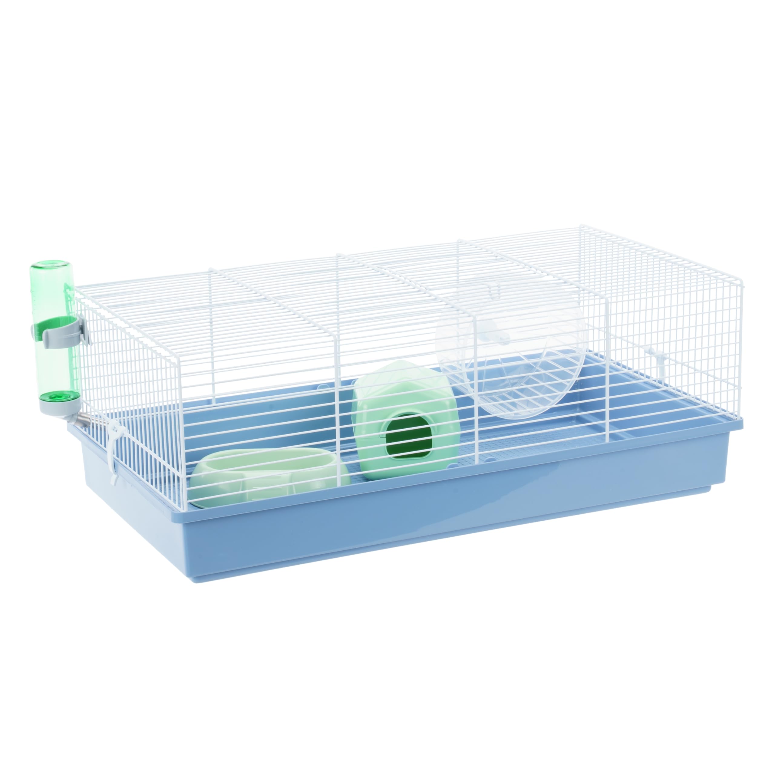 FERPLAST Gabbia Roditori CRICETI 11 per Criceti, in Metallo, Accessori inclusi: Mangiatoia, Beverino, Casetta, Ruota. 57,5x31xh21,5cm