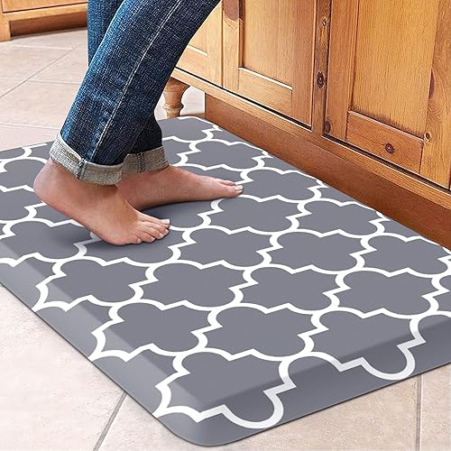 WISELIFE Tapete antifatiga, tapete de cocina de 34 pulgadas de grosor, antideslizante, impermeable, resistente, ergonómico, cómodo, duradero para el