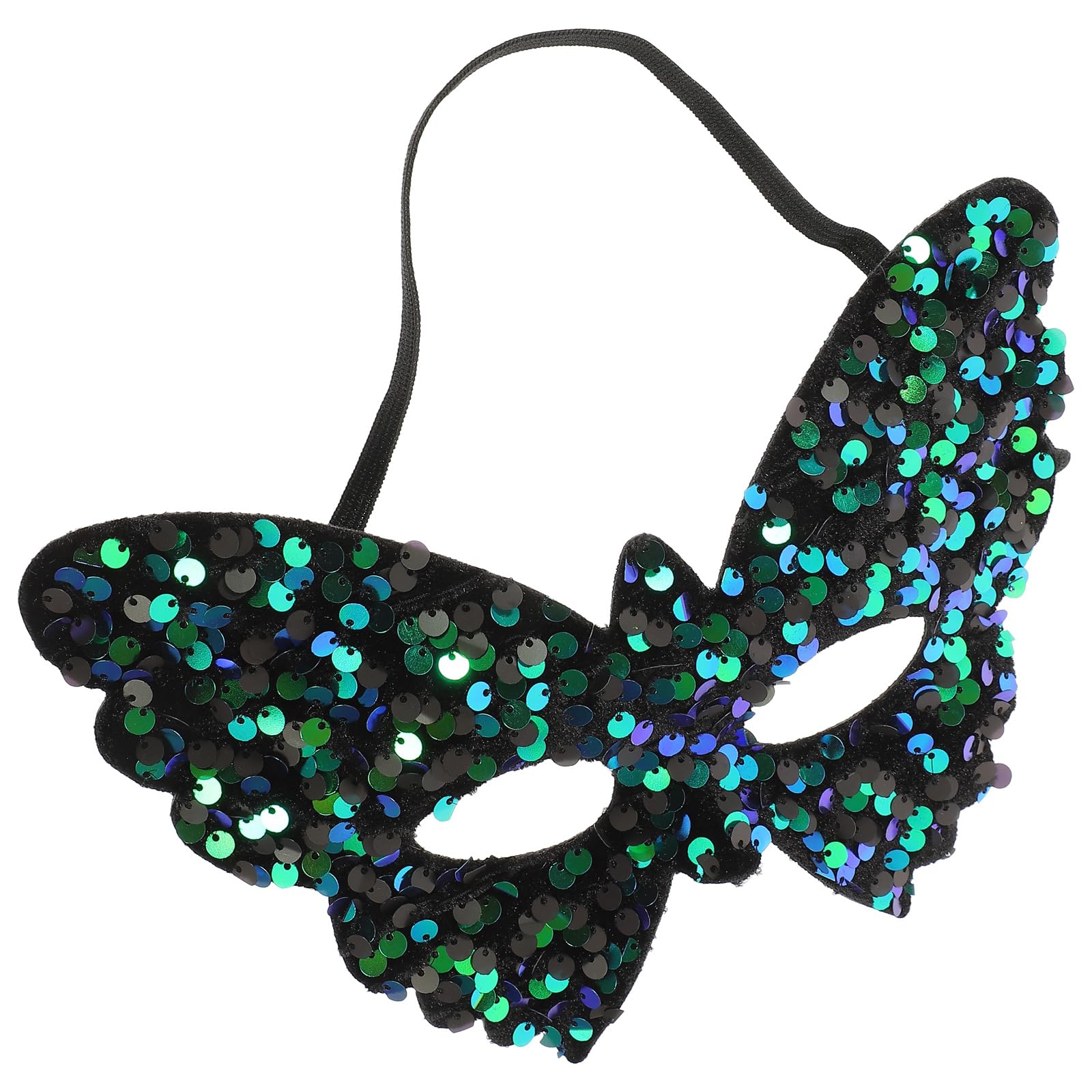 LIGIGWASH Green Butterfly Sequin Masquerade Mask for Women with Aging Resistance and Impact Resistance Made from Pvc, for Birthday Party and Cosplay Events