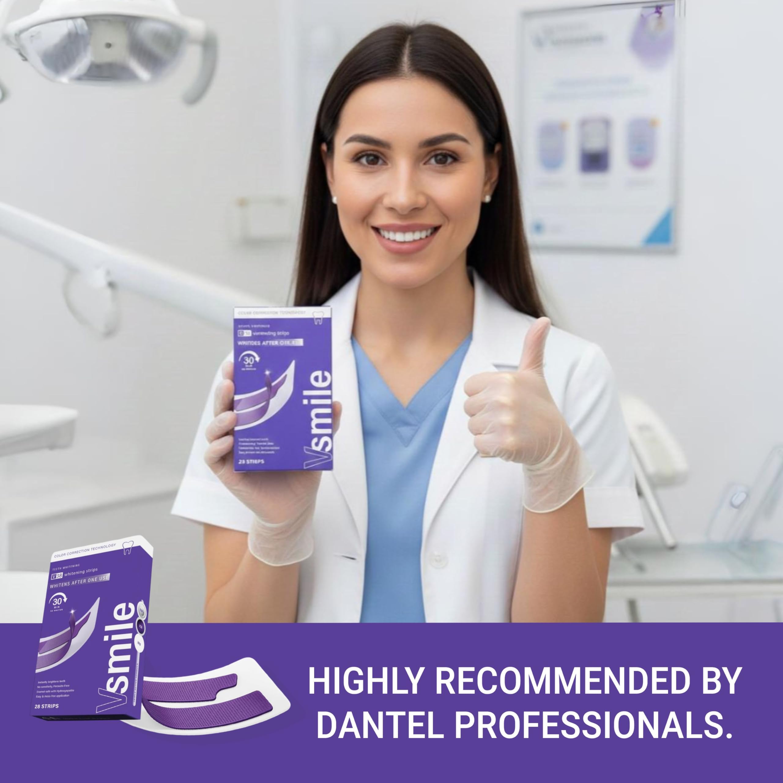 Amazon.com: V38 Teeth Whitening Strips, 28 Count – Peroxide-Free