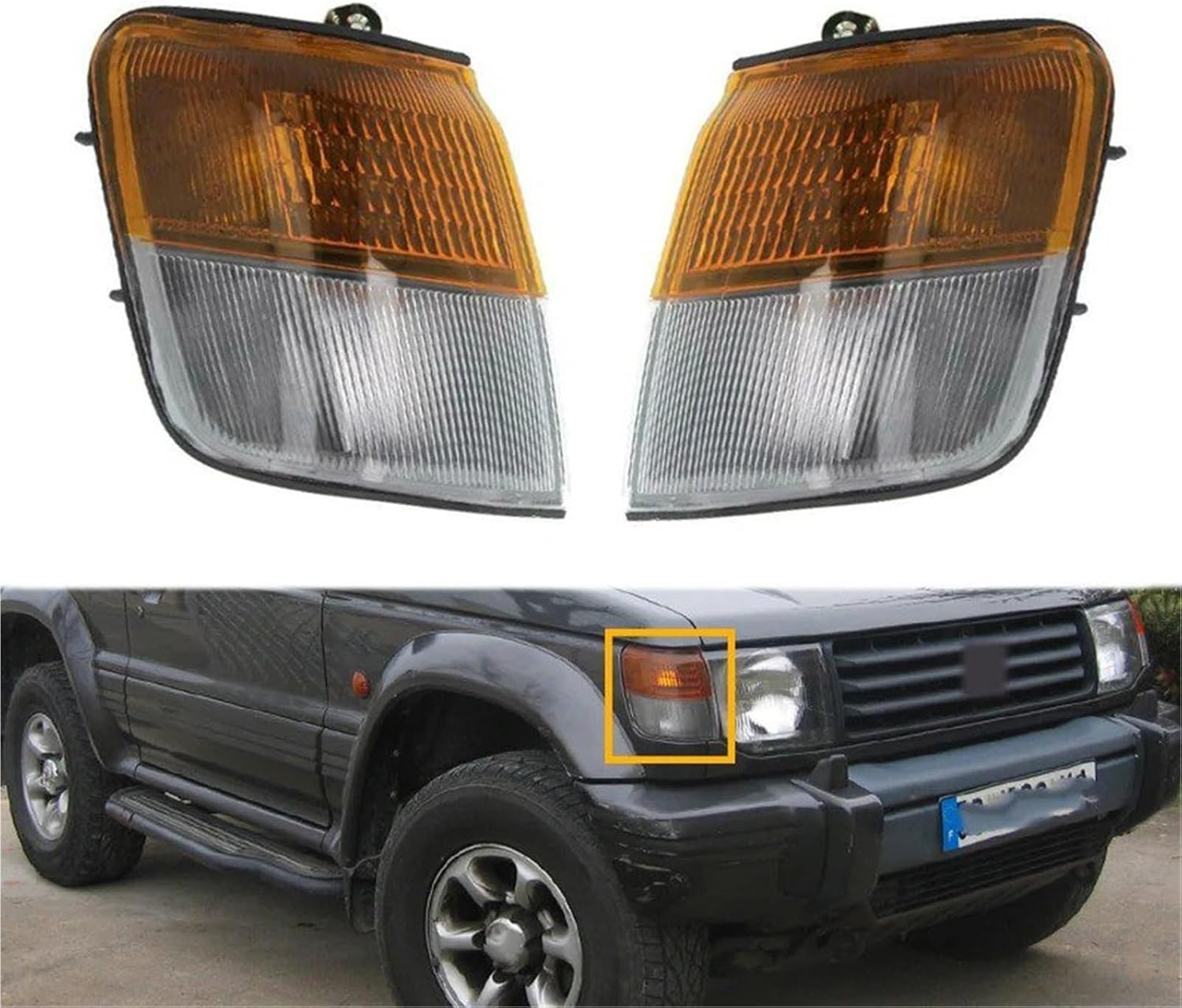 Turn Signal Light for Mitsubishi for Pajero for Montero Shogun 1991 1992 1993 1994 1995 1996 Corner Light Signal Lamp Light Turn Signal Lamp Indicator Mirror Turn Signal