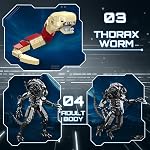 HIGH GODO Alien Mech Xenomorph Warrior Building Sets for Adult, Horror Action Figure Toy with Base,Gifts for Teens Aged 14+, Perfect for Birthdays Christmases Halloweens, 882 Pieces
