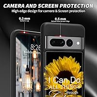 Vista 2 de Funda para Google Pixel 7 Pro con ranura para tarjetero, funda de piel sintética, doble cierre magnético y cubierta duradera de TPU a prueba