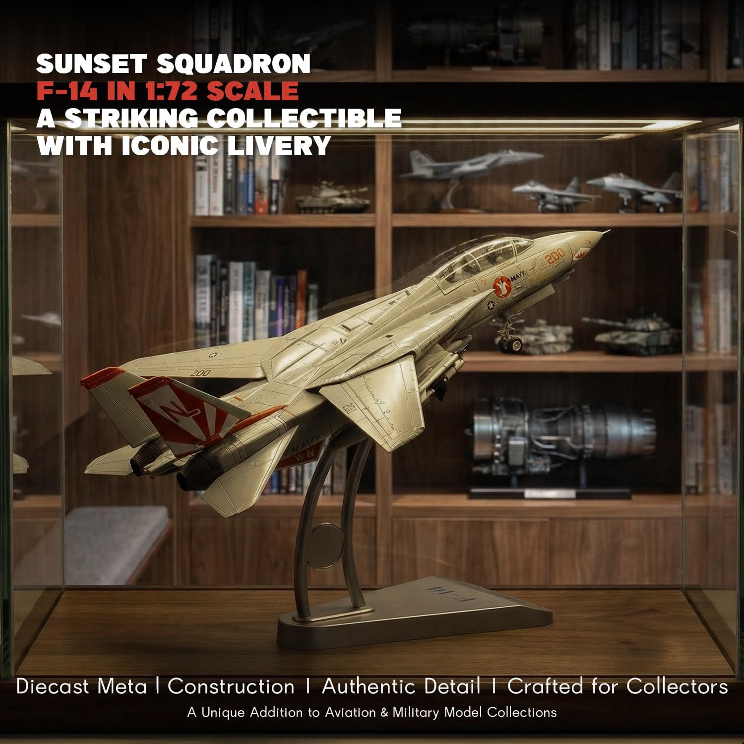 Amazon.co.jp: NUOTIE F-14 トムキャット 1/72 合金モデル VF-111 サン