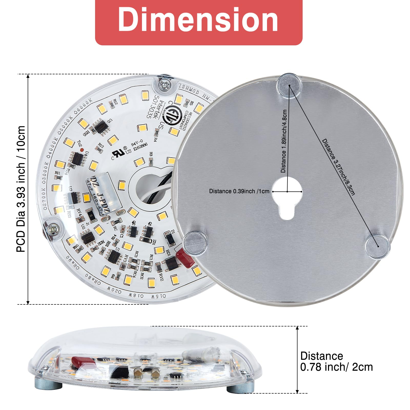 HCFEI LED Einbaustrahler Dimmbar Weiss 230V Dimmbar 75mm 4.5W Ultra Flach IP44 LED Spots Deckenspots für Badezimmer Küche Wohnzimmer, Kein Flackern (6er - Neutralweiß 4000K)