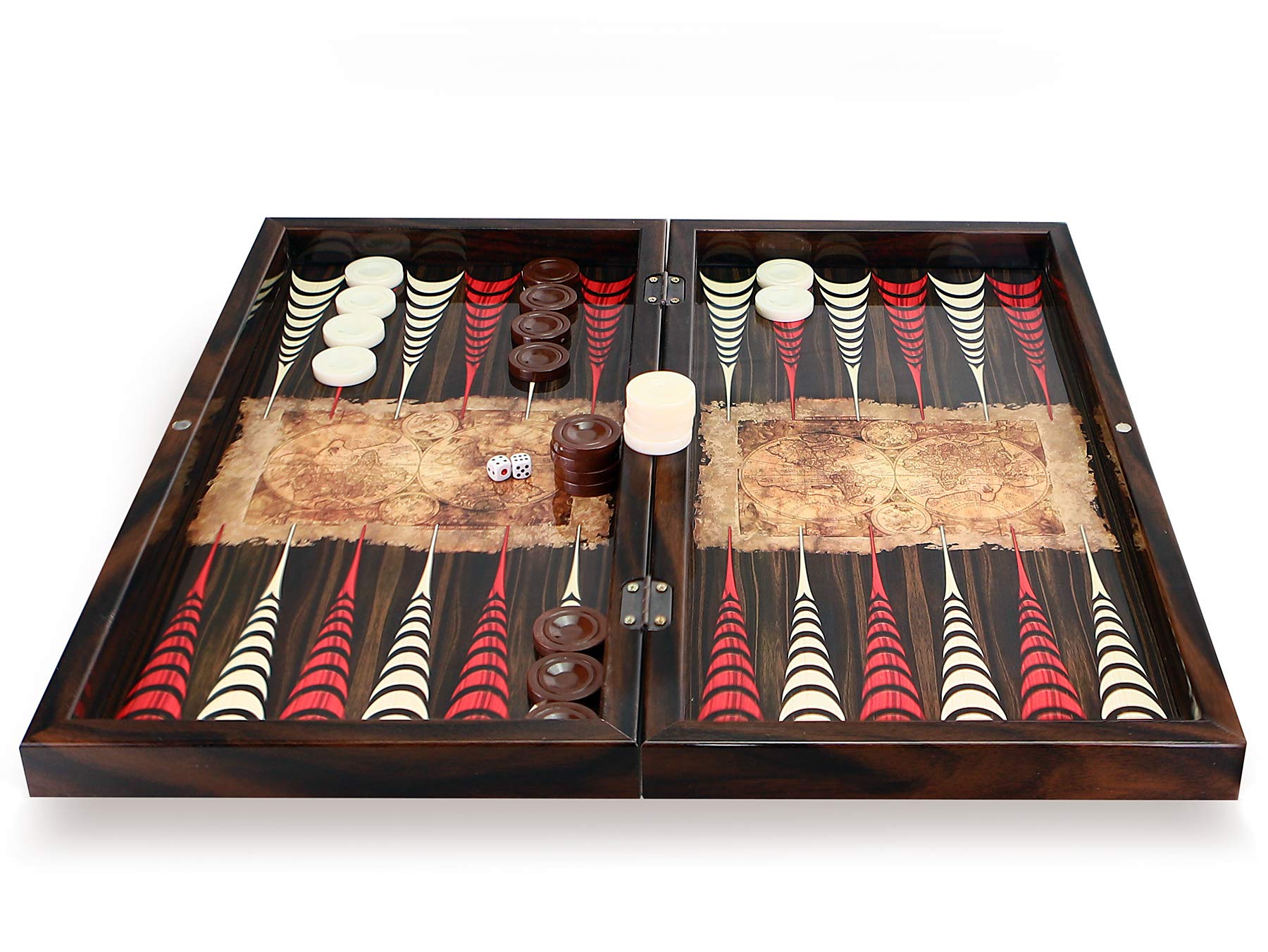 Luxus Backgammon Tavla Antik Welt XXL Gesellschaftspiele Familienspiel 50 x 50 cm.