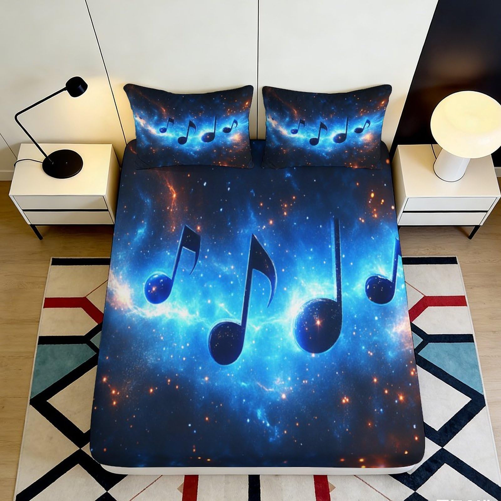 3D Printed Football Pattern Fitted Sheet Microfiber Deep Pocket Full Wrap Non-Slip Bedding Soccer Mattress Fitted Cover Washable 180x200x25cm