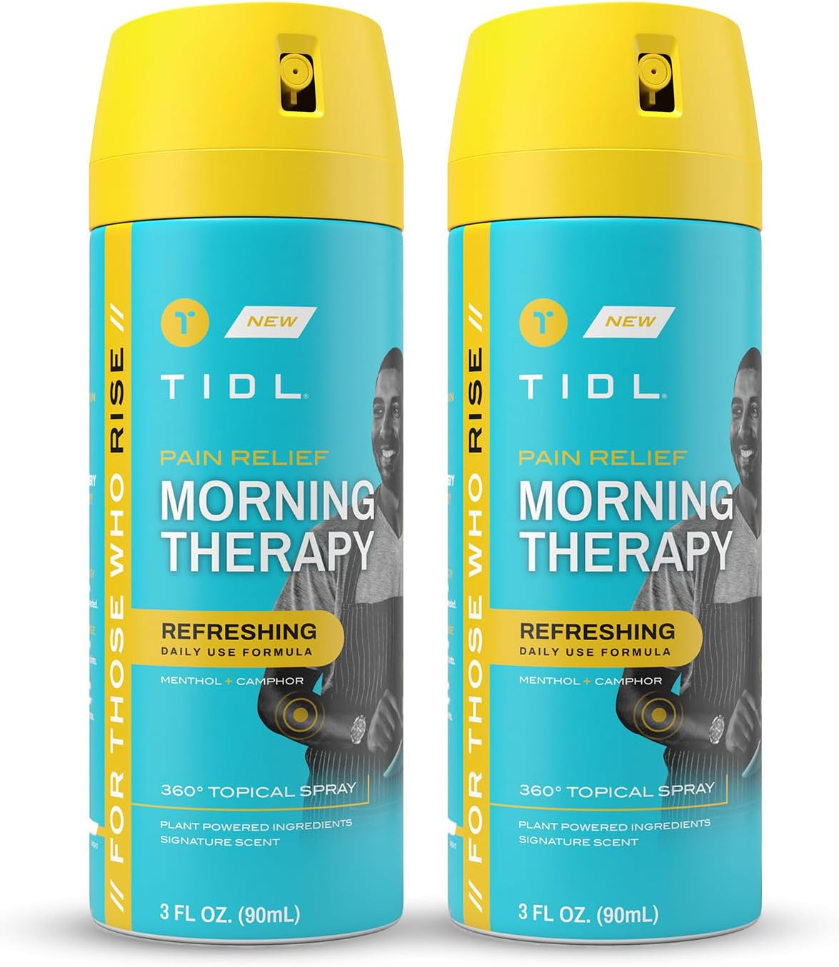 TIDL Morning Therapy Spray – Energizing Muscle & Joint Relief with Camphor and Menthol – Refreshing Start to Your Day – 3 fl oz (Pack of 3)
