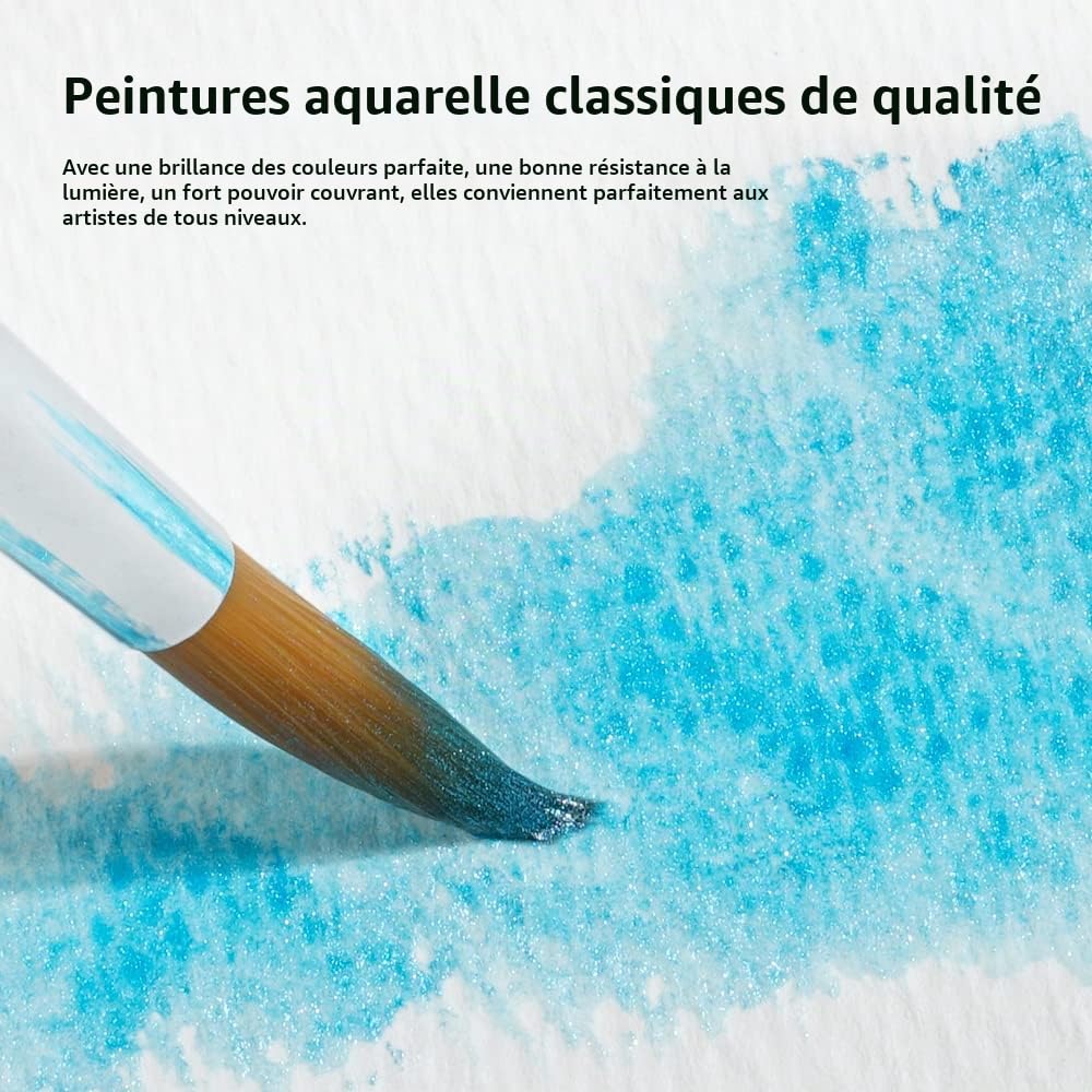 Paul Rubens GUCAI Set de Peinture Aquarelle Nacrée Classique 36 Couleurs Briller, Forte Couverture, Bonne Résistance à la Lumière, Idéal pour Illustrateurs, Artistes, Étudiants, Adultes, Enfants…
