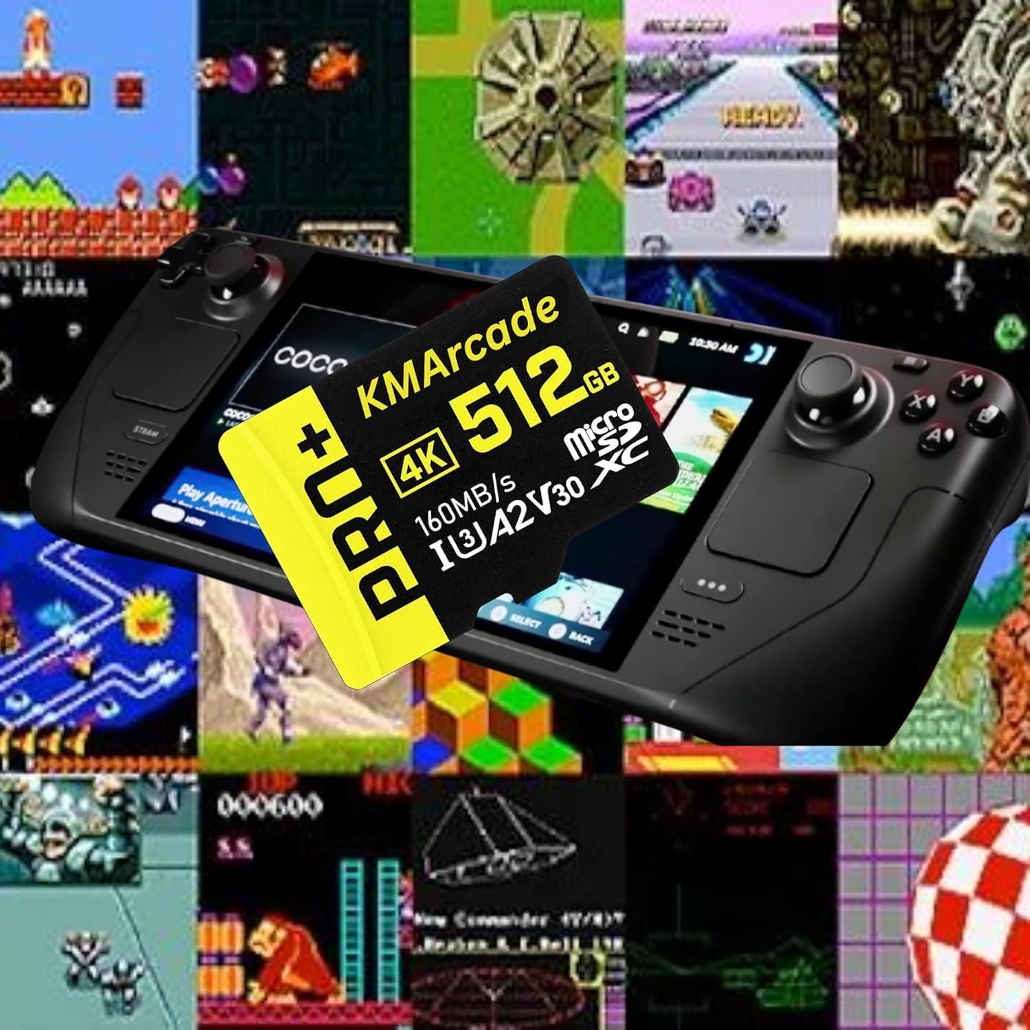 Steam Deck 512GB Custom Retro Batocera V41 UPDATED System, Pre-Loaded, THOUSANDS of Titles, DOZENS of Systems. On BRANDED Micro SD. Plug-and-Play. OLED Compatible