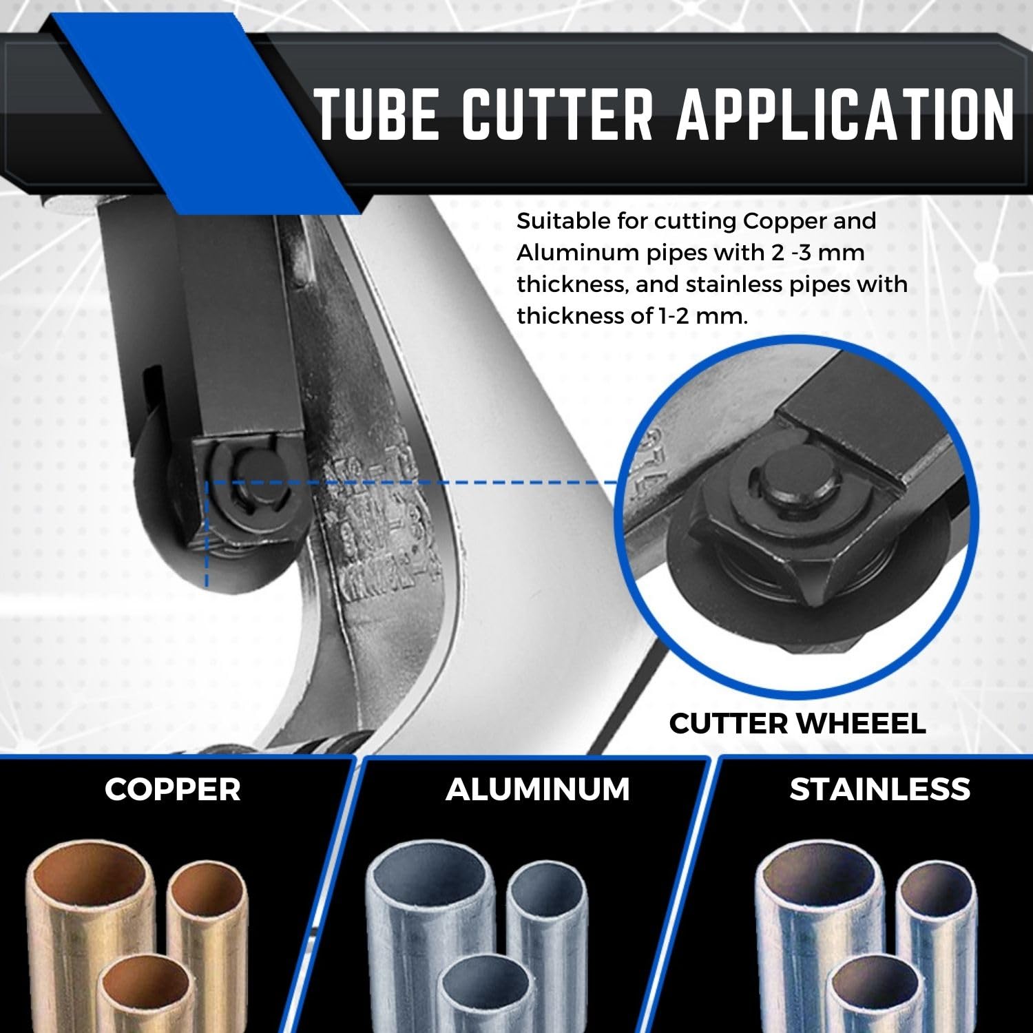 Flexzion Bördelwerkzeug-Set – 45-Grad-Bremsleitungsrohr, Kupfer, Messing, Aluminium, Baustahl, Extrusion, 0,6 cm bis 1,9 cm für HVAC, Wasser, Gasleitung, Automobil, Sanitär, mit Rohrschneider und