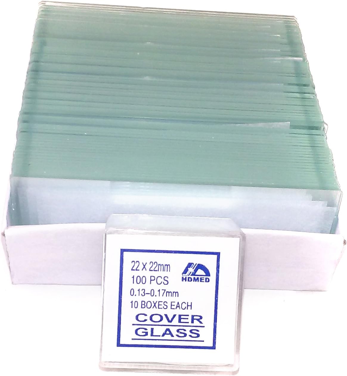 CB 7101S1 72-Pieces Blank Microscope Slides & 100-Pieces Square Cover Glass