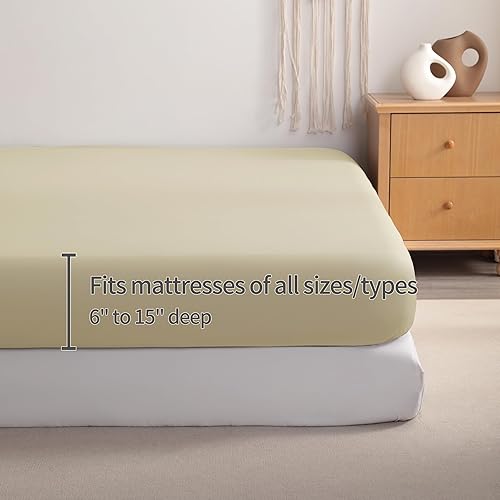 Miniatura 3 de BEDSUM - Sábana bajera de microfibra con bolsillo profundo para colchón, resistente a las arrugas, la decoloración y las manchas
