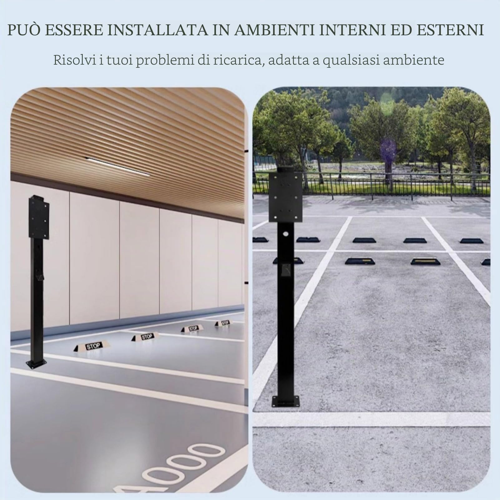 Piedistallo connettore caricabatterie EV,Supporto di ricarica EV per esterni,Colonna di ricarica per veicoli a energia nuova montata a pavimento,Adattatore cavo montato su veicolo elettrico