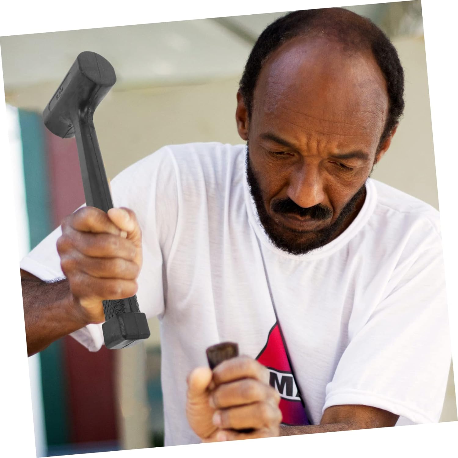 2Pcs Non Slip Flooring Installation Hammer Ergonomic Rubber Mallets for Tile and Marble for DIY Projects and Home Renovation