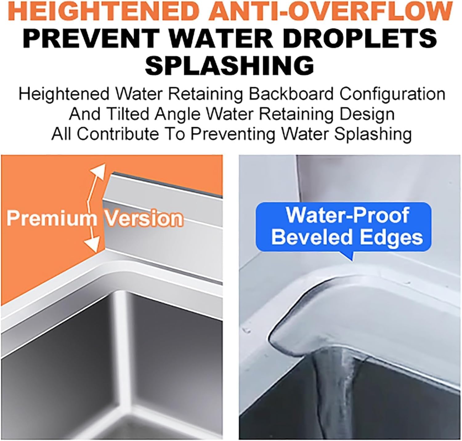 Stainless Steel Double Bowl Utility Sink Laundry Sink with Cabinet Free Standing Catering Commercial Sink with Cold and Hot Faucet for Outdoor Indoor Garage Laundry/Utility Room.