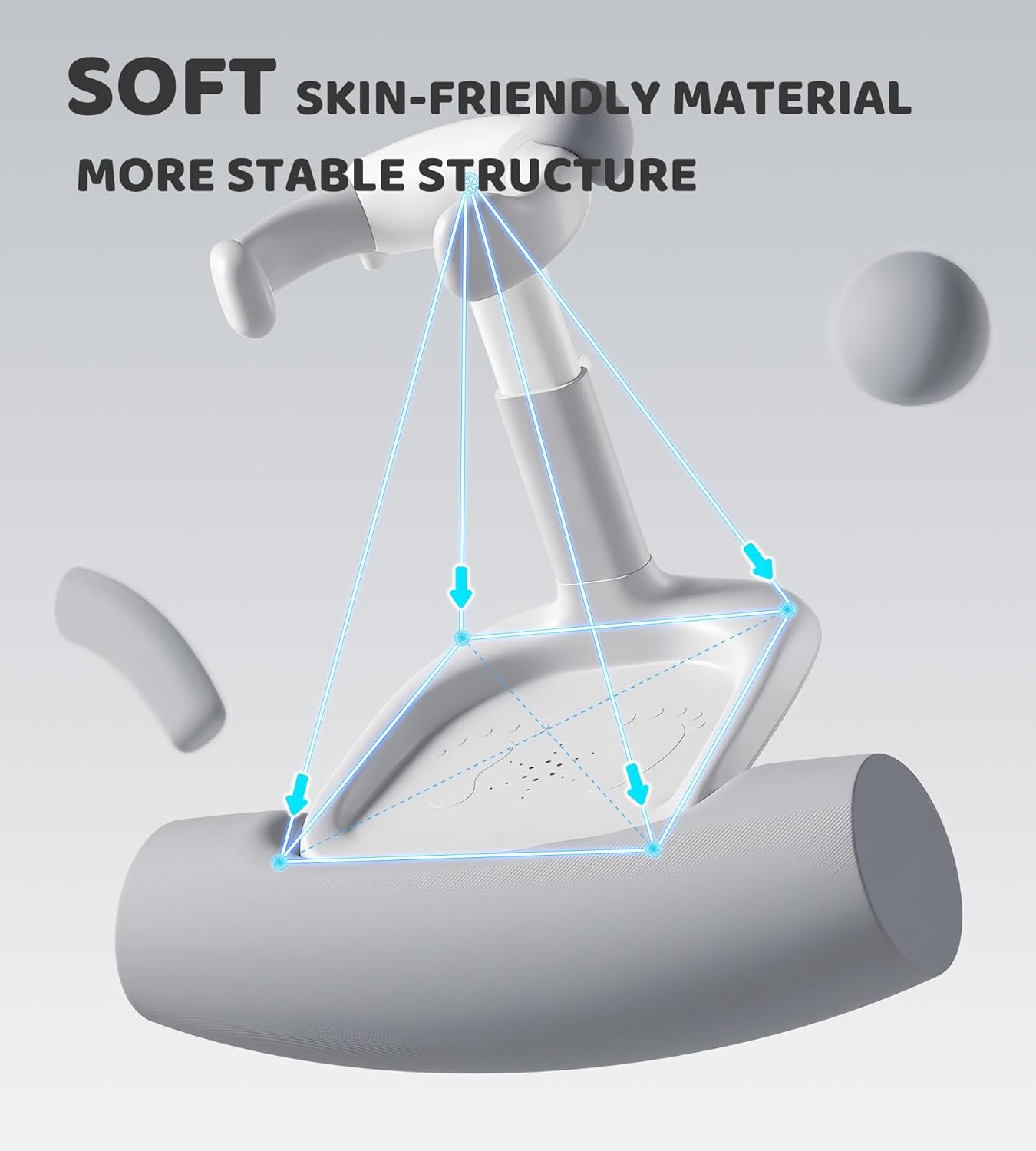 Baby Bath Stand, Foldable Standing Bathtub for Baby, Shower Stand and Bath Support for Infants and Toddlers (6–36 Months), Non-Slip Adjustable Baby Standing Support, Grey