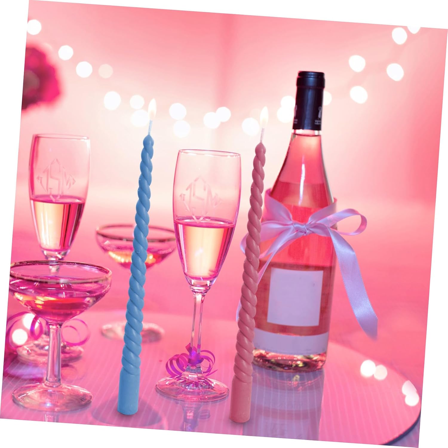 Twisted Tall Candle Making Mold for DIY Handicrafts Acrylic