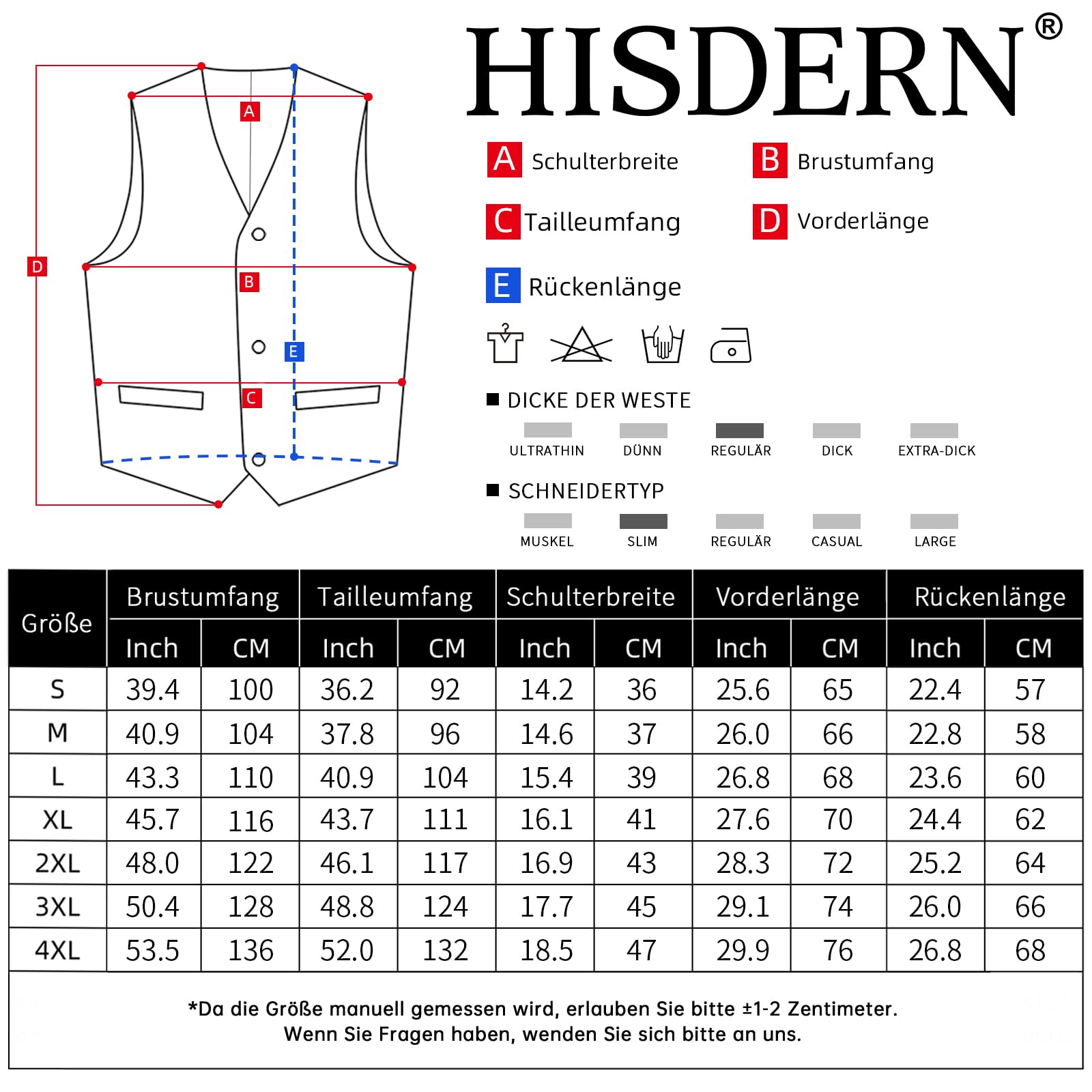 HISDERN Gilet Costume Homme Sans Manches Col en V Ajustable Respirant Léger Formelle Classique Élégante Gilets Hommes avec 3 Boutons Poches pour Bureau Mariage Cérémonie Voyage Taille Régulière S-4XL