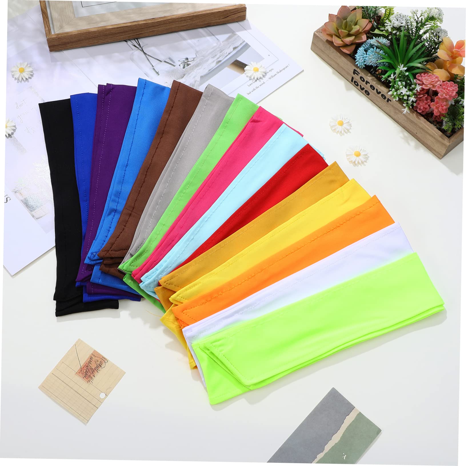 Happyyami 15pezzi Fasce Sportive Regolabili Assorbentper Uomini Donne Per Sport e Allenamenti Design Pratico e Comfortevole