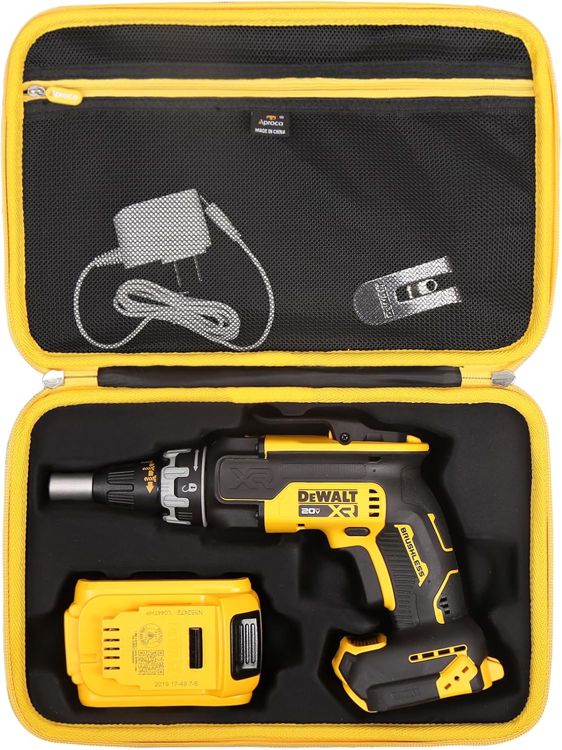 aproca hard travel storage carrying case, for dewalt 20v max drywall screwgun (dcf630b) and accessories