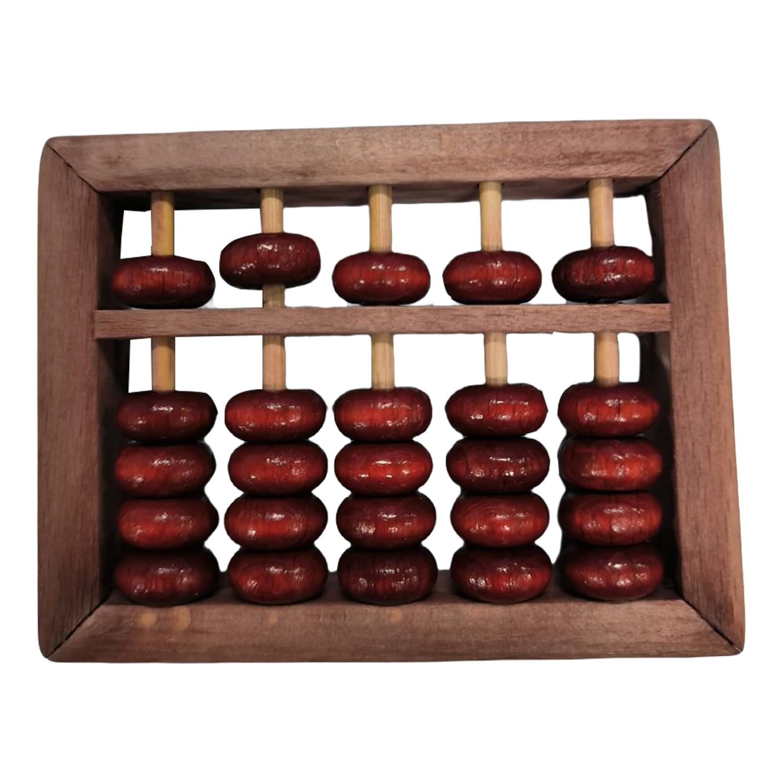 5 Digits Abacus Chinese Calculator Old Chinese Abacus Wood Children Math Calculation Tool for Math Teaching