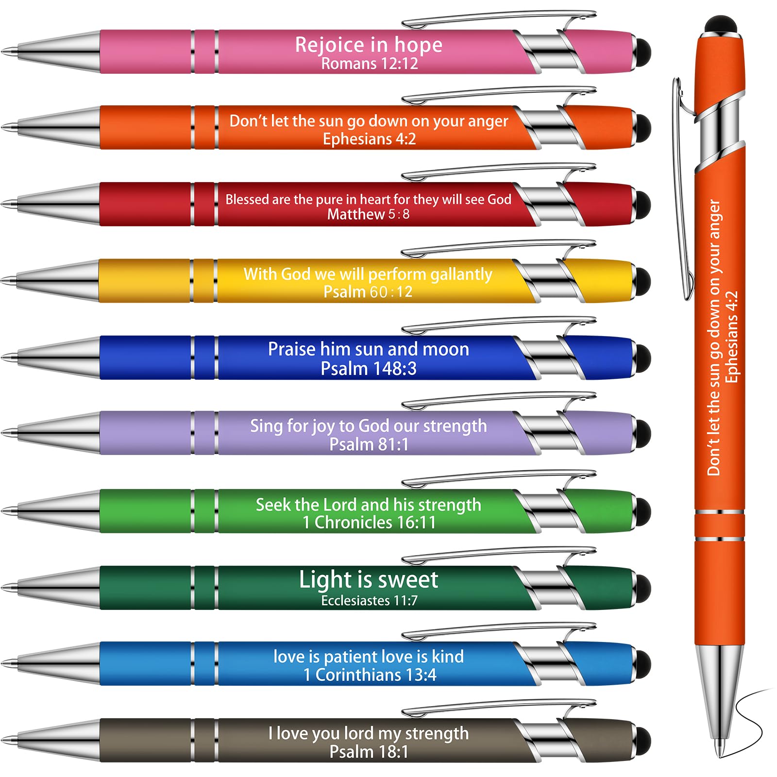 Geosar 30 Pcs Christian Bible Verse Ballpoint Pens Gifts for Women Inspirational Scripture Bulk Pens Motivational Quotes Funny Ballpoint Gifts for