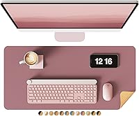 Vista 19 de YSAGi - Almohadilla de escritorio de doble cara, de cuero, protector de almohadilla de corcho ecológico, grande, impermeable, para oficina/hogar