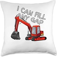 Vista 1 de Excavator Joke gifts Excavator - Almohada de relleno de huecos para máquina pesada, 18 x 18, multicolor