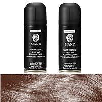 Vista 1 de Mane Spray para engrosar el cabello, tamaño de viaje, paquete dúo de 3.4 fl oz (marrón oscuro)
