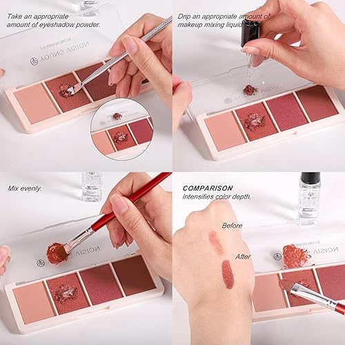 Miniatura 4 de YOUNG VISION Líquido de mezcla de maquillaje de 0.3 fl oz - Mejora el color y la longevidad, uso versátil, seguro. Potenciador cosmético, diluyente